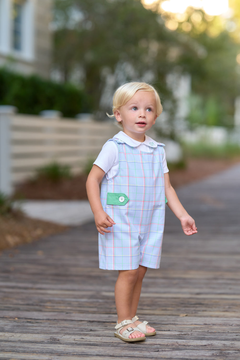 Beaufort Bonnet Peter Pan Collar Shirt & Onesie (Short Sleeve Pima) - Worth Avenue Whi