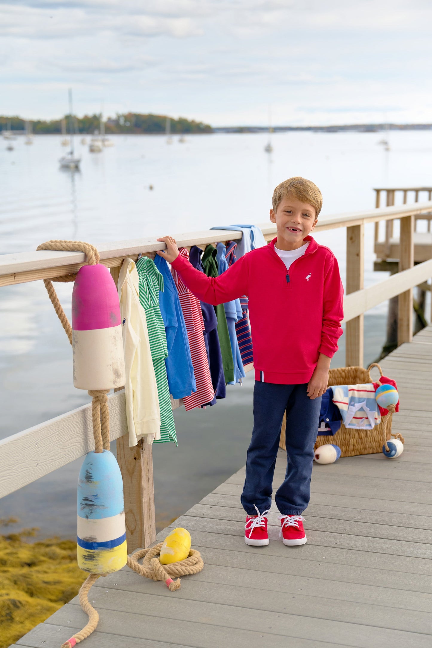 Beaufort Bonnet Prepletic™ Hayword Half-Zip - Richmond Red