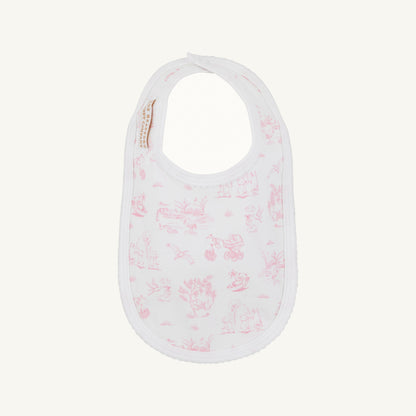 Beaufort Bonnet Bib - Sir Proper's Sweet Arrival (Hamptons Hot Pink)