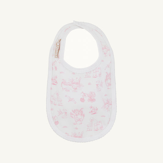 Beaufort Bonnet Bib - Sir Proper's Sweet Arrival (Hamptons Hot Pink)