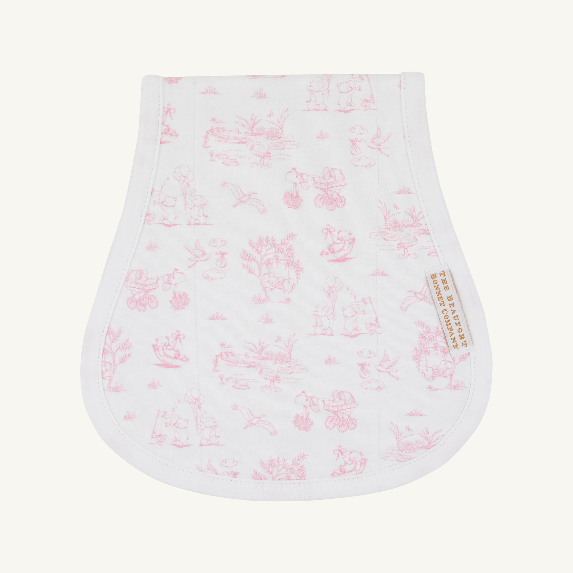 Beaufort Bonnet Burp Cloth - Sir Proper's Sweet Arrival (Hamptons Hot Pink)