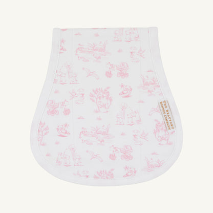 Beaufort Bonnet Burp Cloth - Sir Proper's Sweet Arrival (Hamptons Hot Pink)