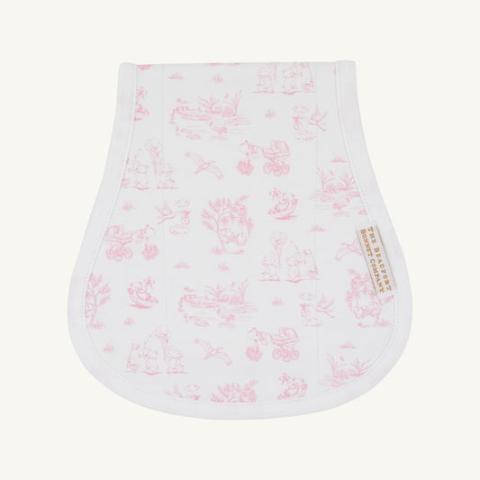 Beaufort Bonnet Burp Cloth - Sir Proper's Sweet Arrival (Hamptons Hot Pink)