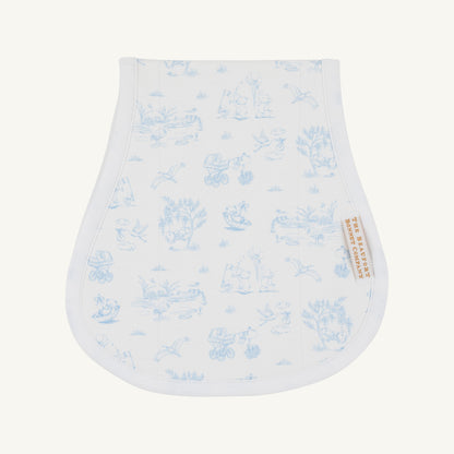 Beaufort Bonnet Burp Cloth - Sir Proper's Sweet Arrival (Beale Street Blue)