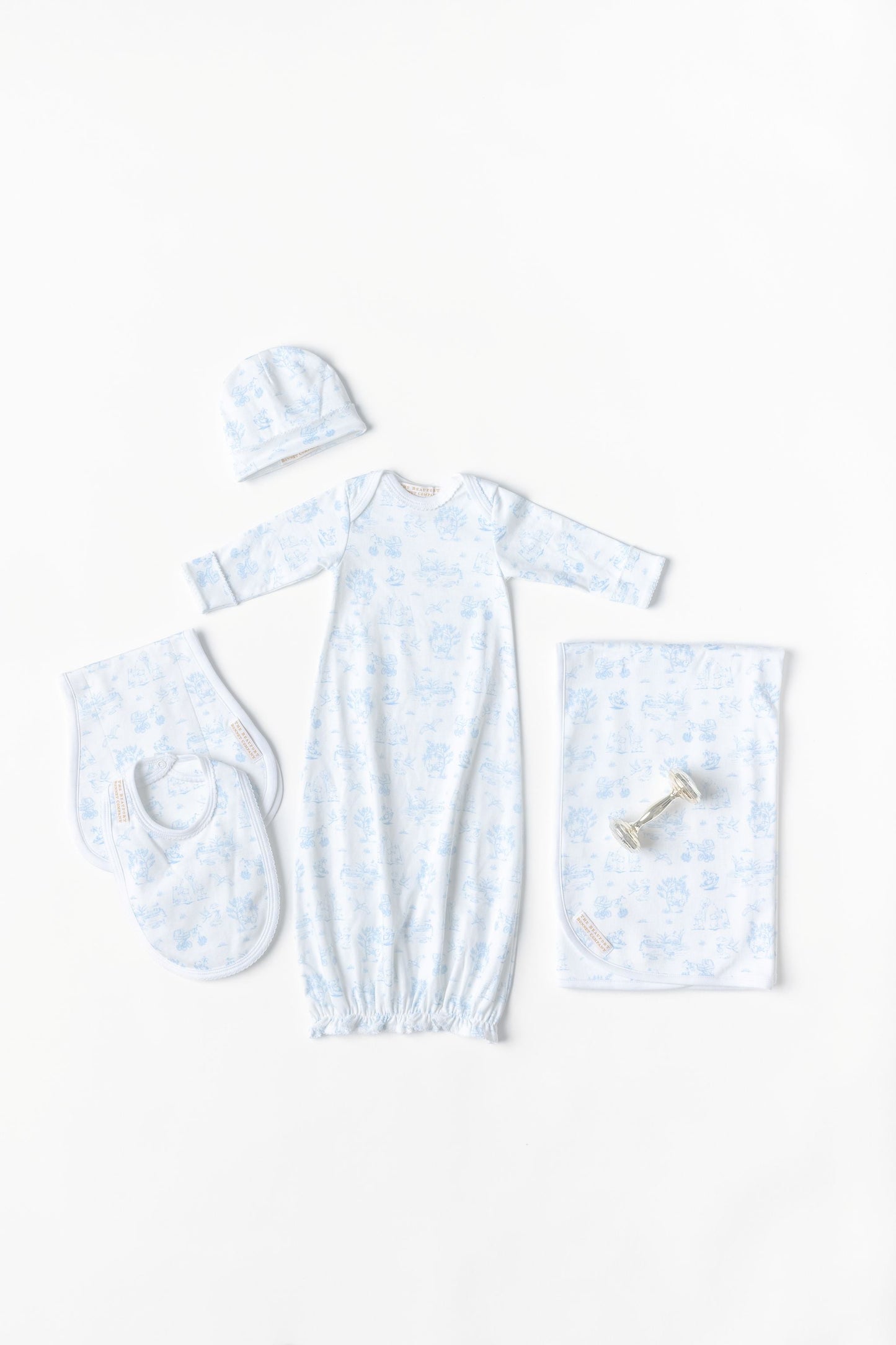 Beaufort Bonnet Burp Cloth - Sir Proper's Sweet Arrival (Beale Street Blue)