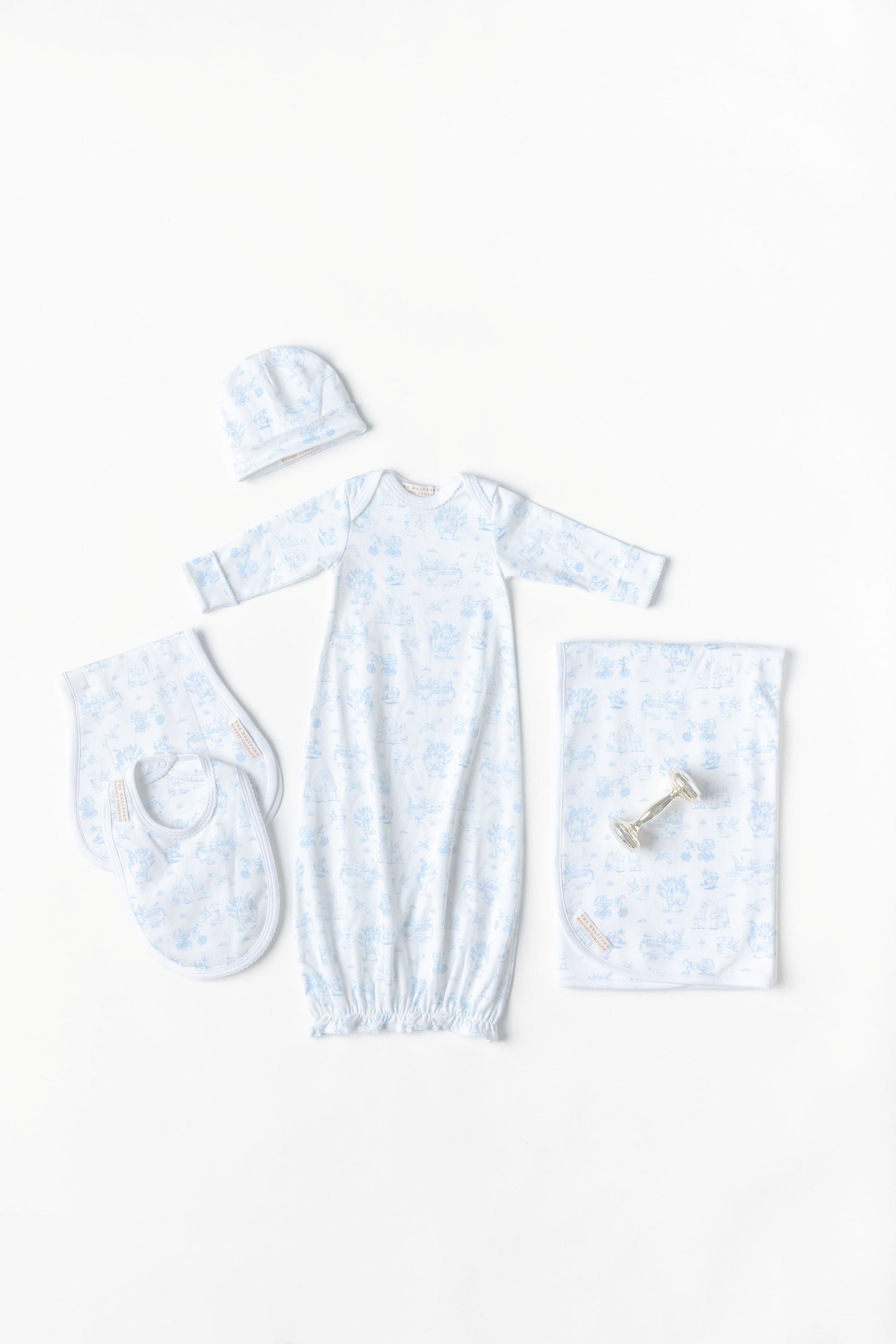 Beaufort Bonnet Burp Cloth - Sir Proper's Sweet Arrival (Beale Street Blue)