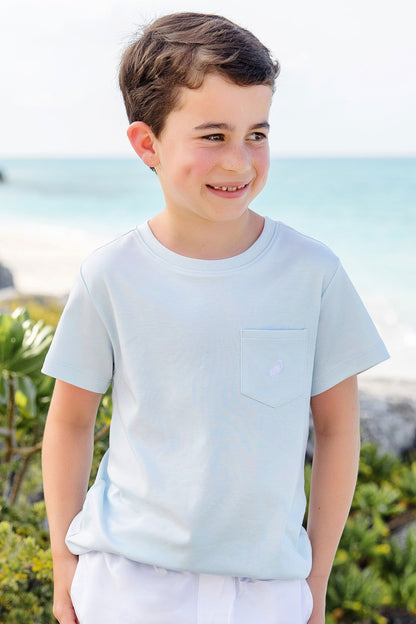 Beaufort Bonnet Carter Crewneck - Buckhead Blue with Worth Avenue White Stork