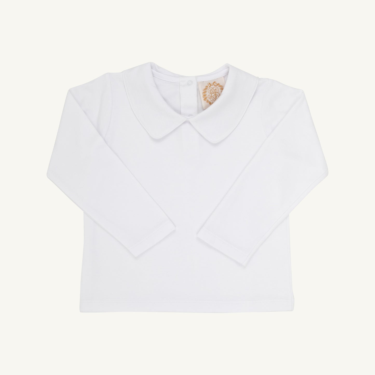 Beaufort Bonnet Peter Pan Collar Shirt & Onesie (Long Sleeve Pima) - Worth Avenue Whit