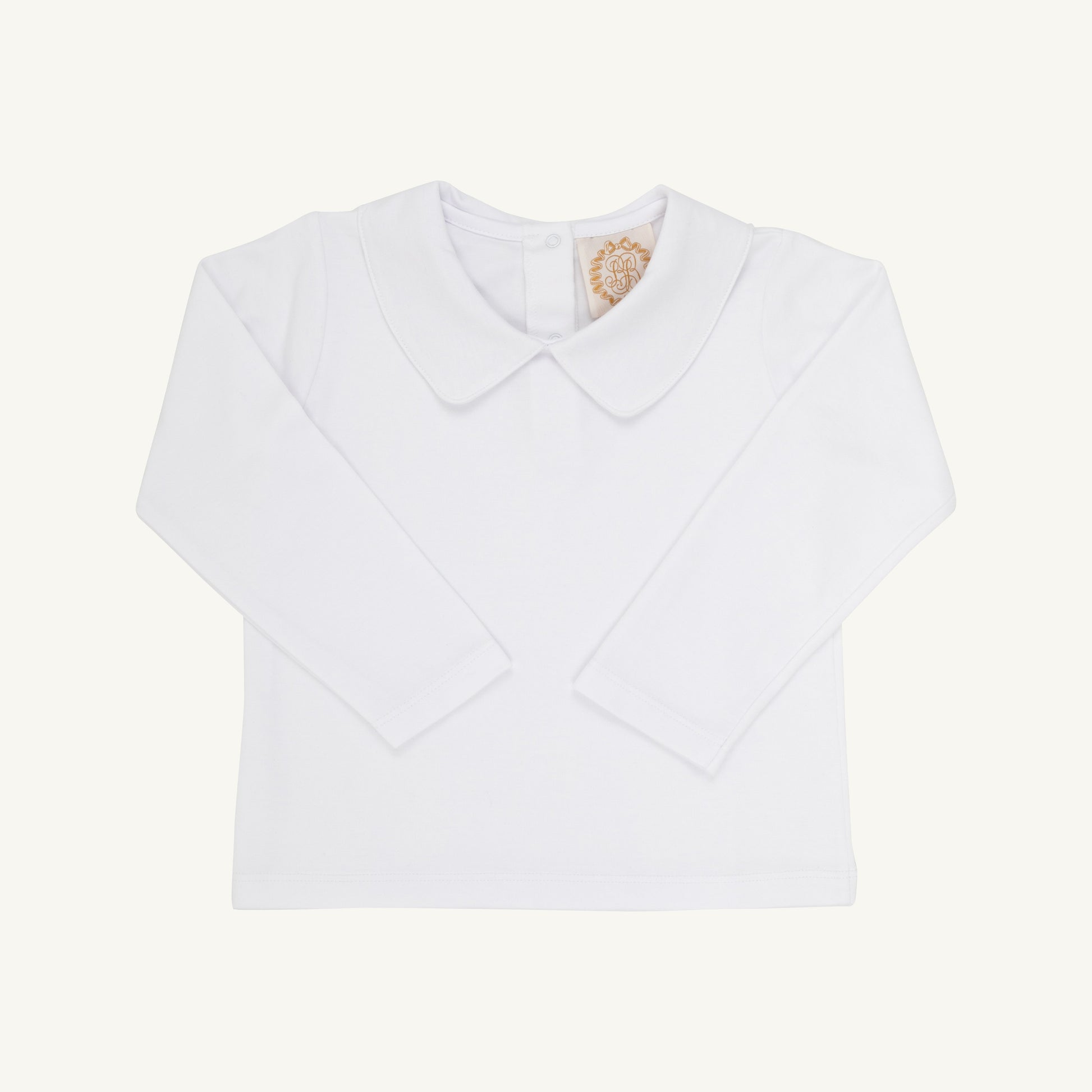 Beaufort Bonnet Peter Pan Collar Shirt & Onesie (Long Sleeve Pima) - Worth Avenue Whit