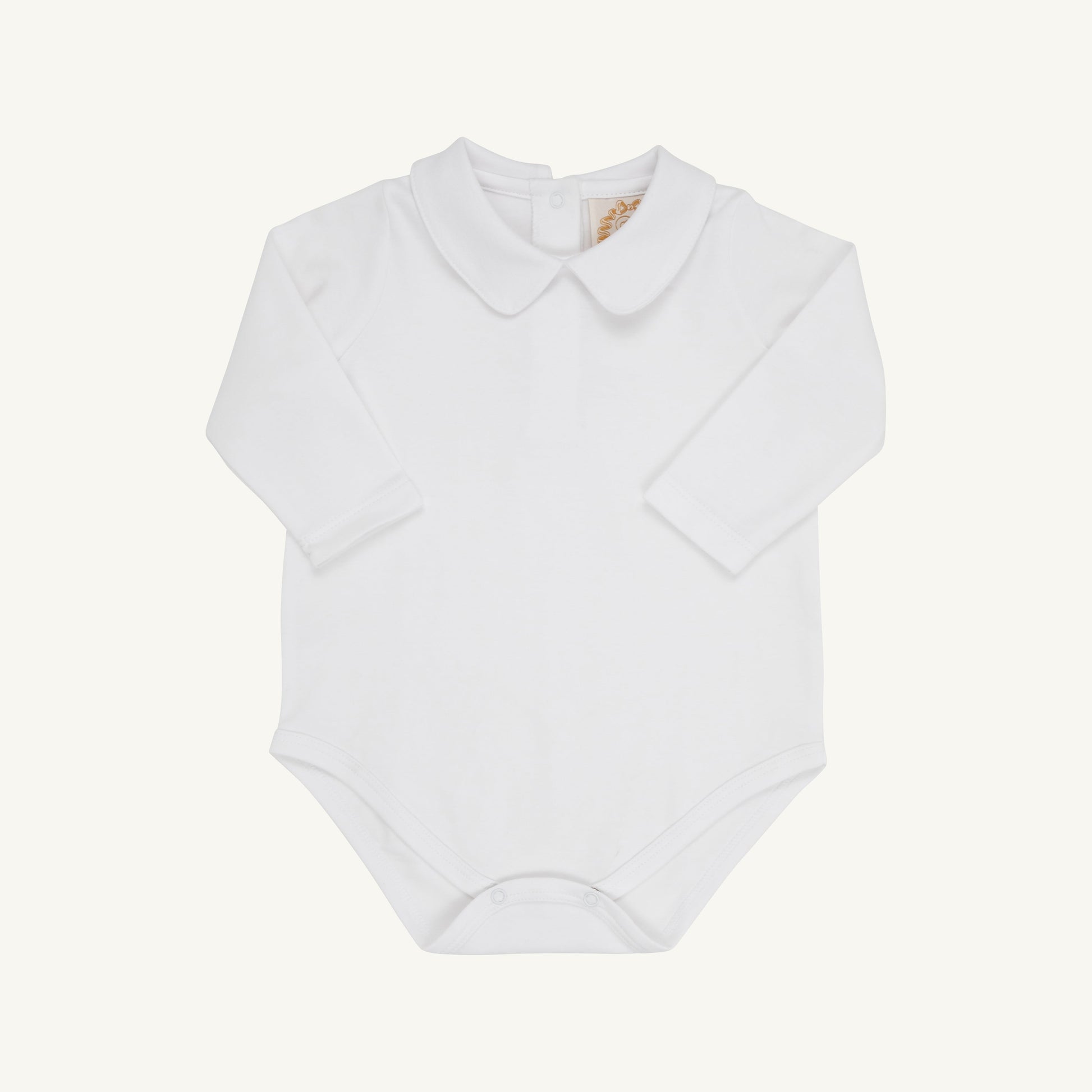 Beaufort Bonnet Peter Pan Collar Shirt & Onesie (Long Sleeve Pima) - Worth Avenue Whit