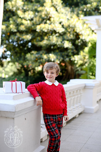 Beaufort Bonnet Peter Pan Collar Shirt & Onesie (Long Sleeve Pima) - Worth Avenue Whit