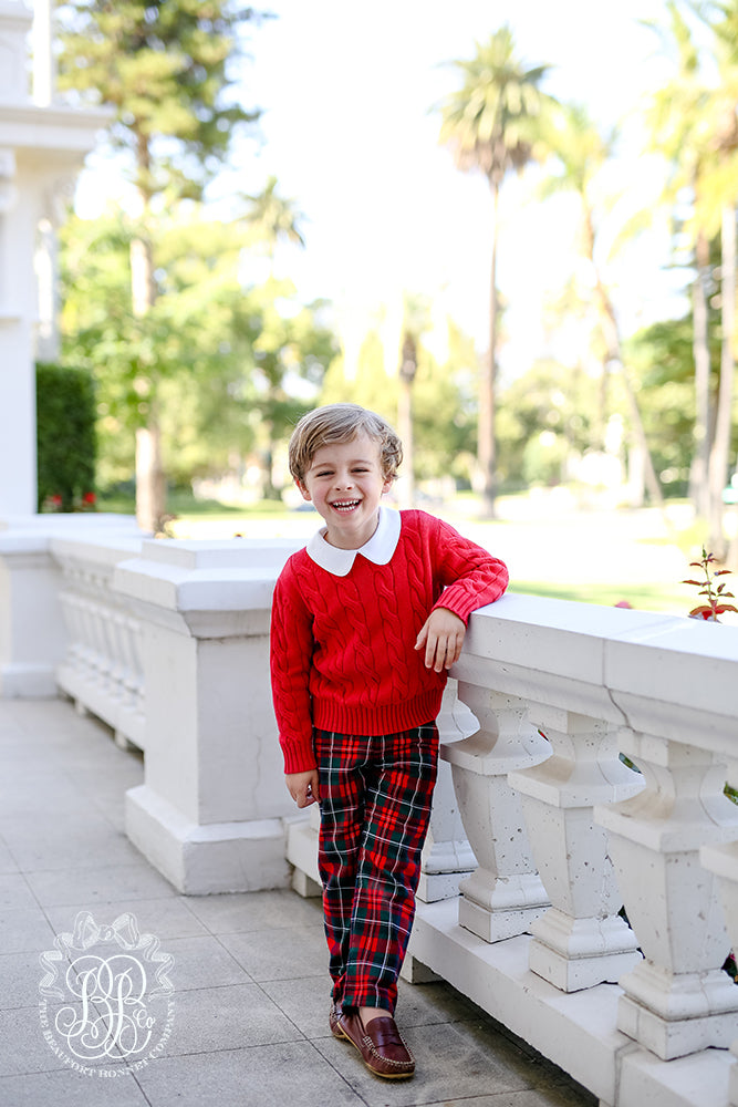 Beaufort Bonnet Peter Pan Collar Shirt & Onesie (Long Sleeve Pima) - Worth Avenue Whit