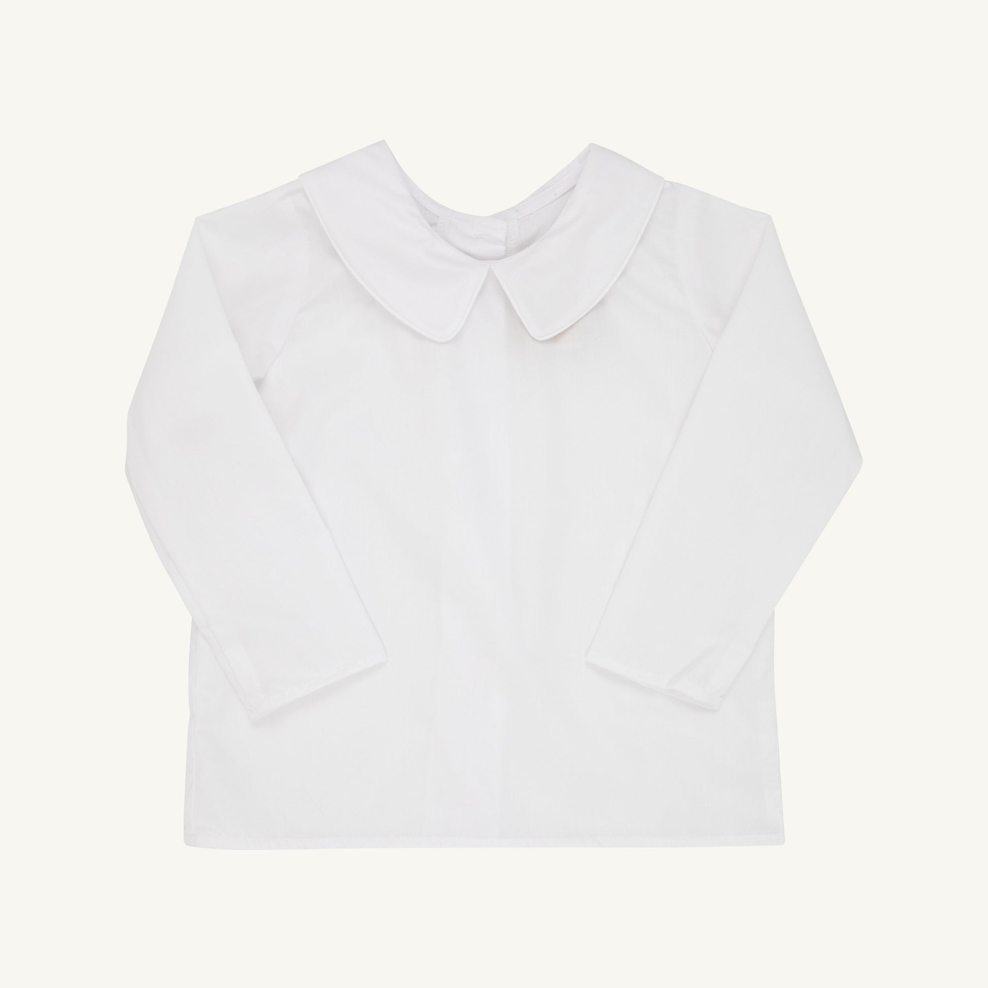 Beaufort Bonnet Peter Pan Collar Shirt & Onesie (Long Sleeve Woven) - Worth Avenue Whi