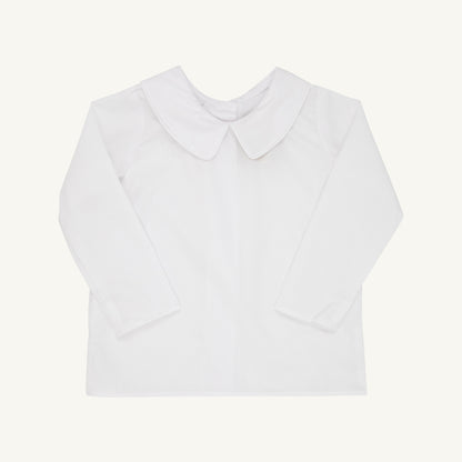 Beaufort Bonnet Peter Pan Collar Shirt & Onesie (Long Sleeve Woven) - Worth Avenue Whi