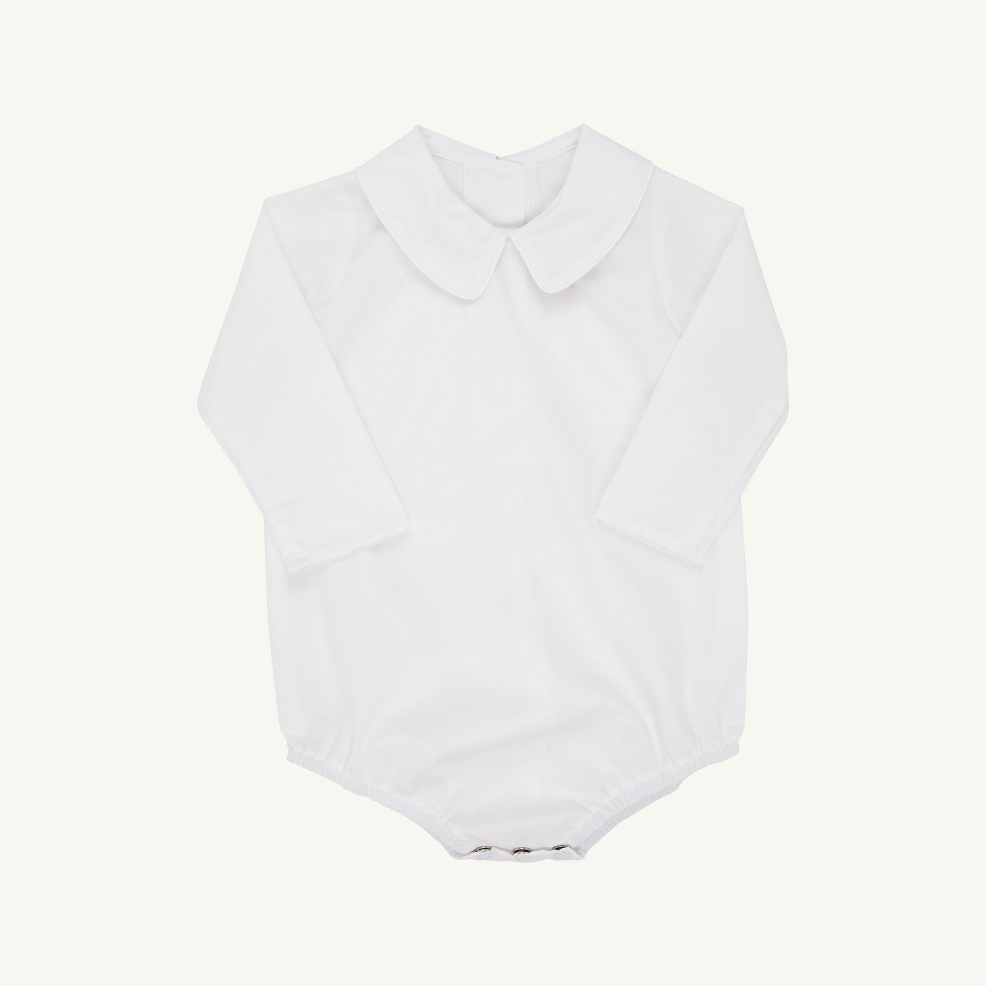 Beaufort Bonnet Peter Pan Collar Shirt & Onesie (Long Sleeve Woven) - Worth Avenue Whi