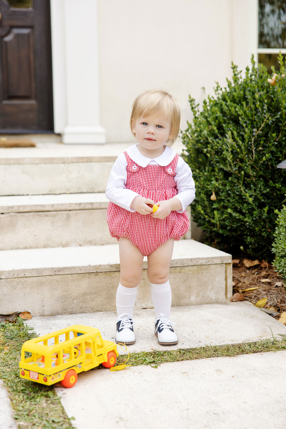 Beaufort Bonnet Peter Pan Collar Shirt & Onesie (Long Sleeve Woven) - Worth Avenue Whi