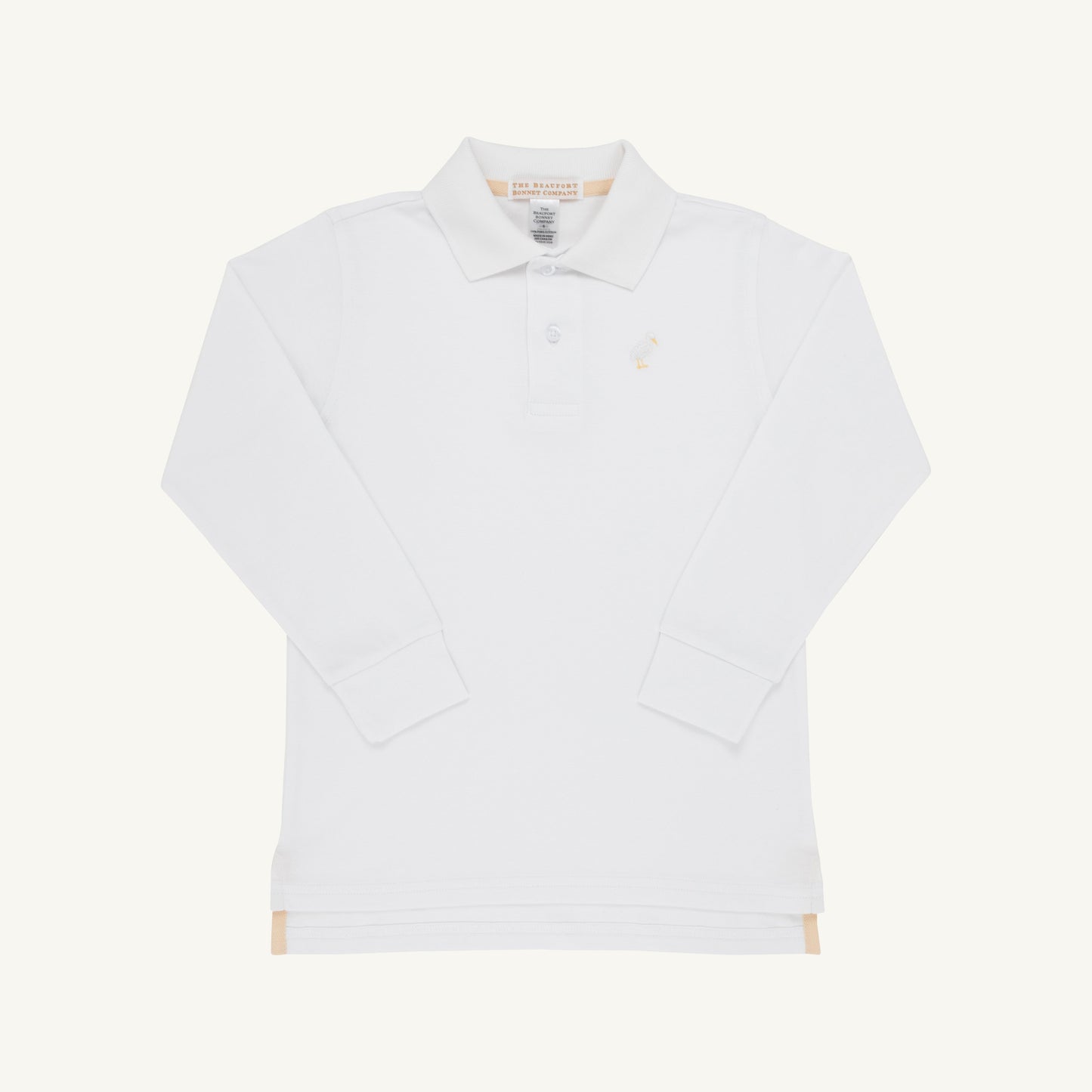 Beaufort Bonnet Long Sleeve Prim & Proper Polo & Onesie - Worth Avenue White