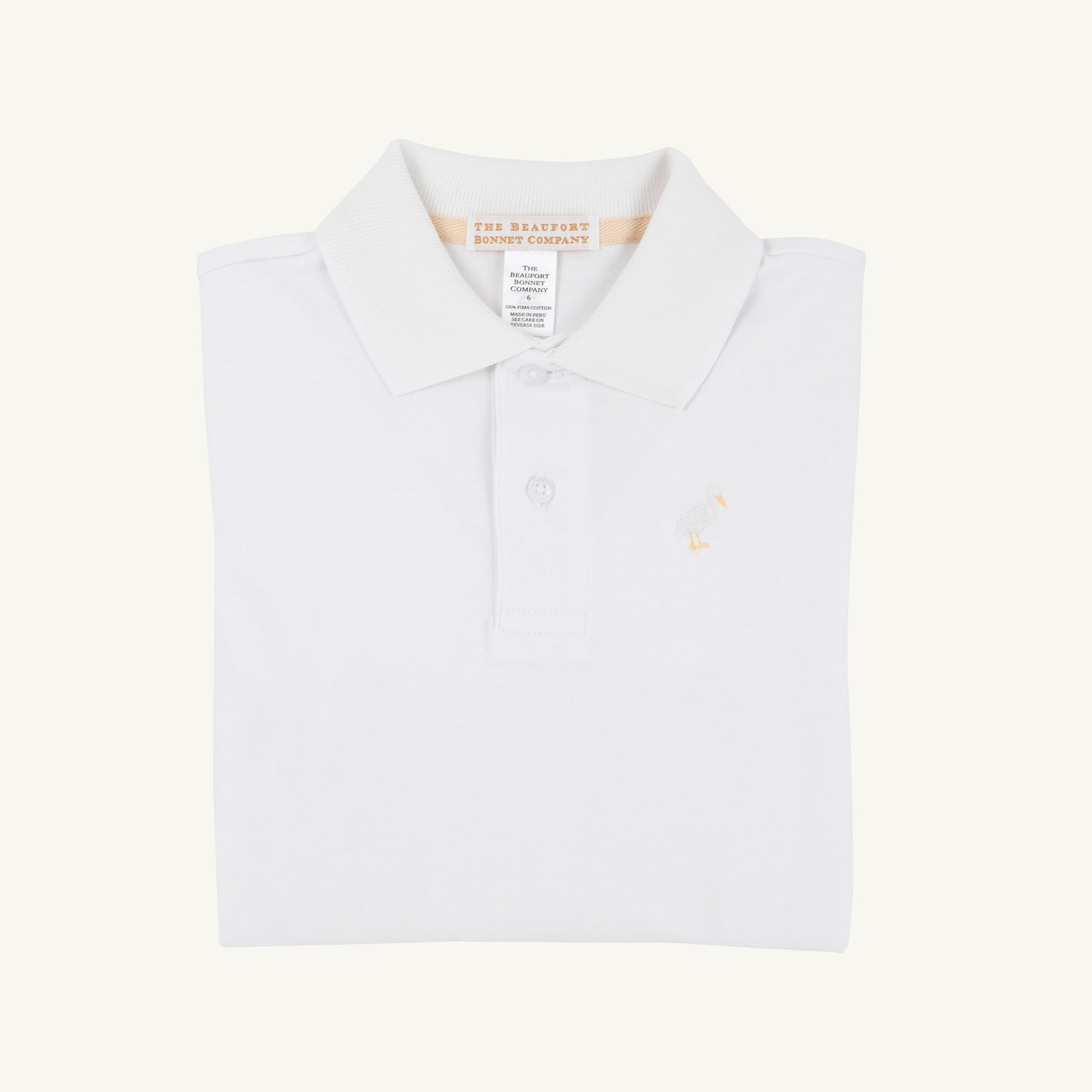 Beaufort Bonnet Long Sleeve Prim & Proper Polo & Onesie - Worth Avenue White