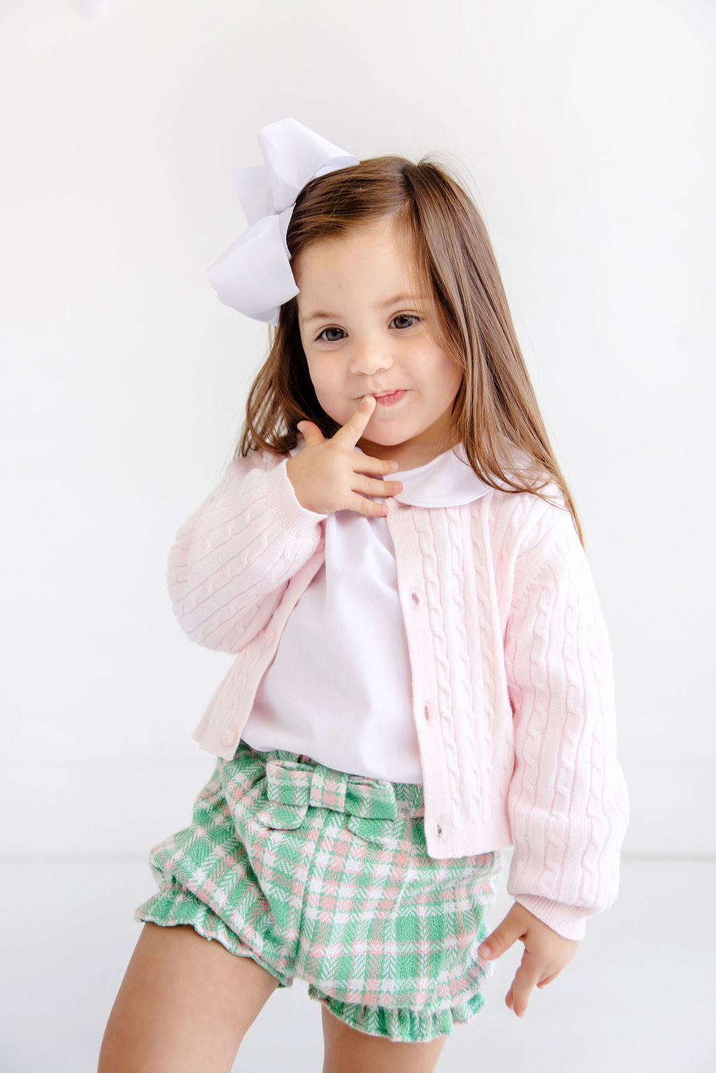 Beaufort Bonnet Cambridge Cable Knit Cardigan - Palm Beach Pink