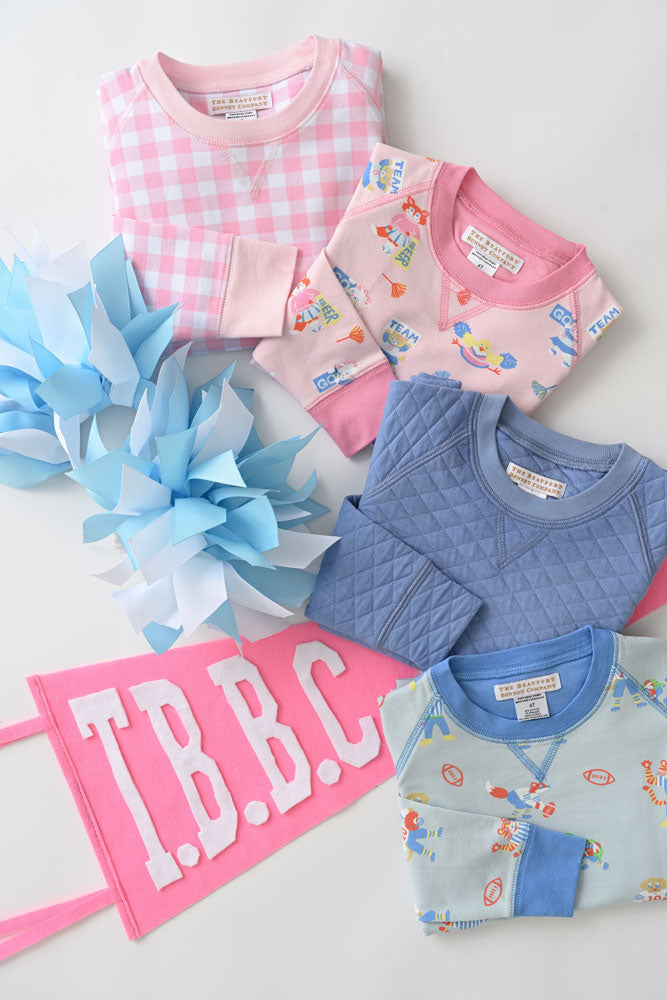 Beaufort Bonnet Cassidy Comfy Crewneck - Palm Beach Pink Gingham