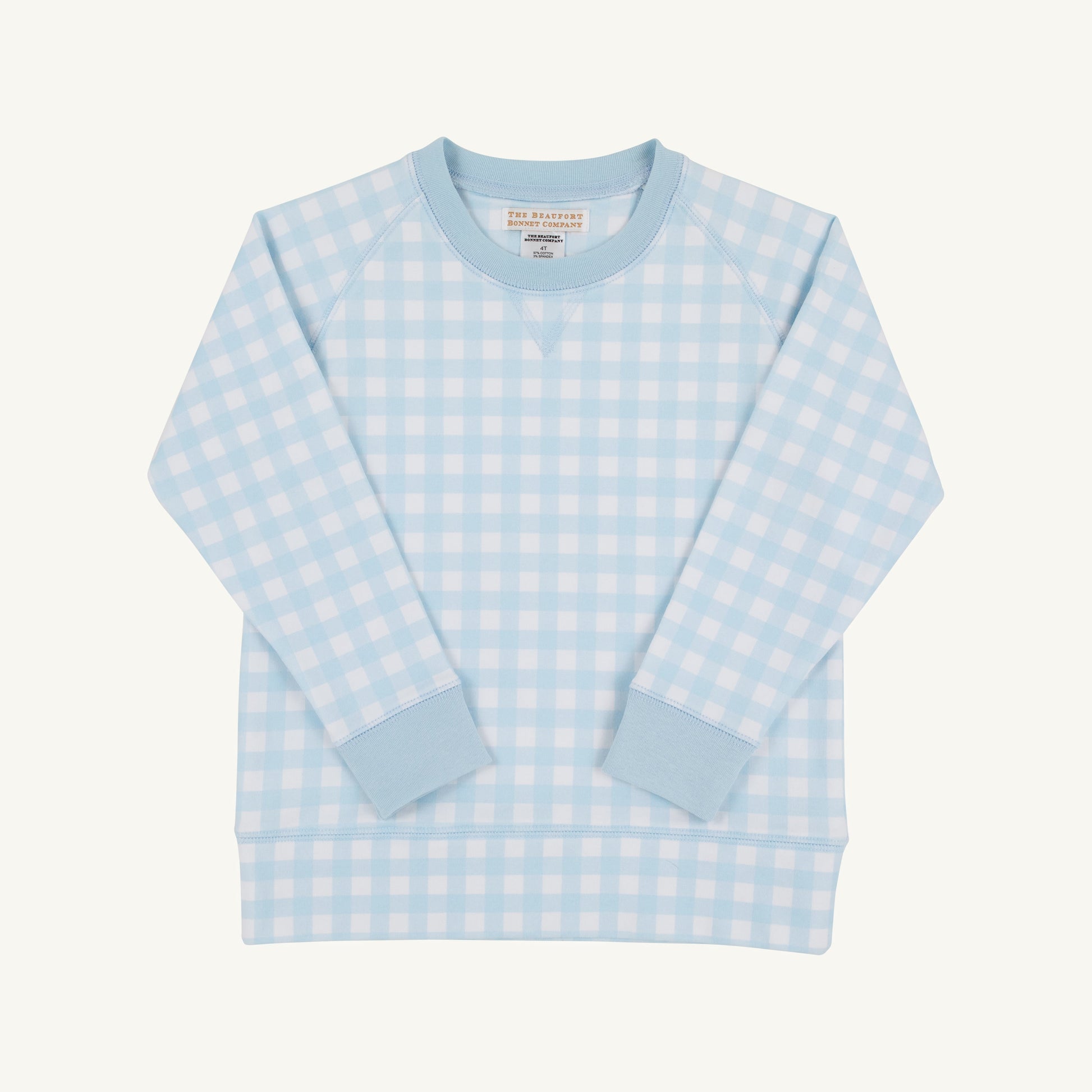 Beaufort Bonnet Cassidy Comfy Crewneck - Buckhead Blue Gingham