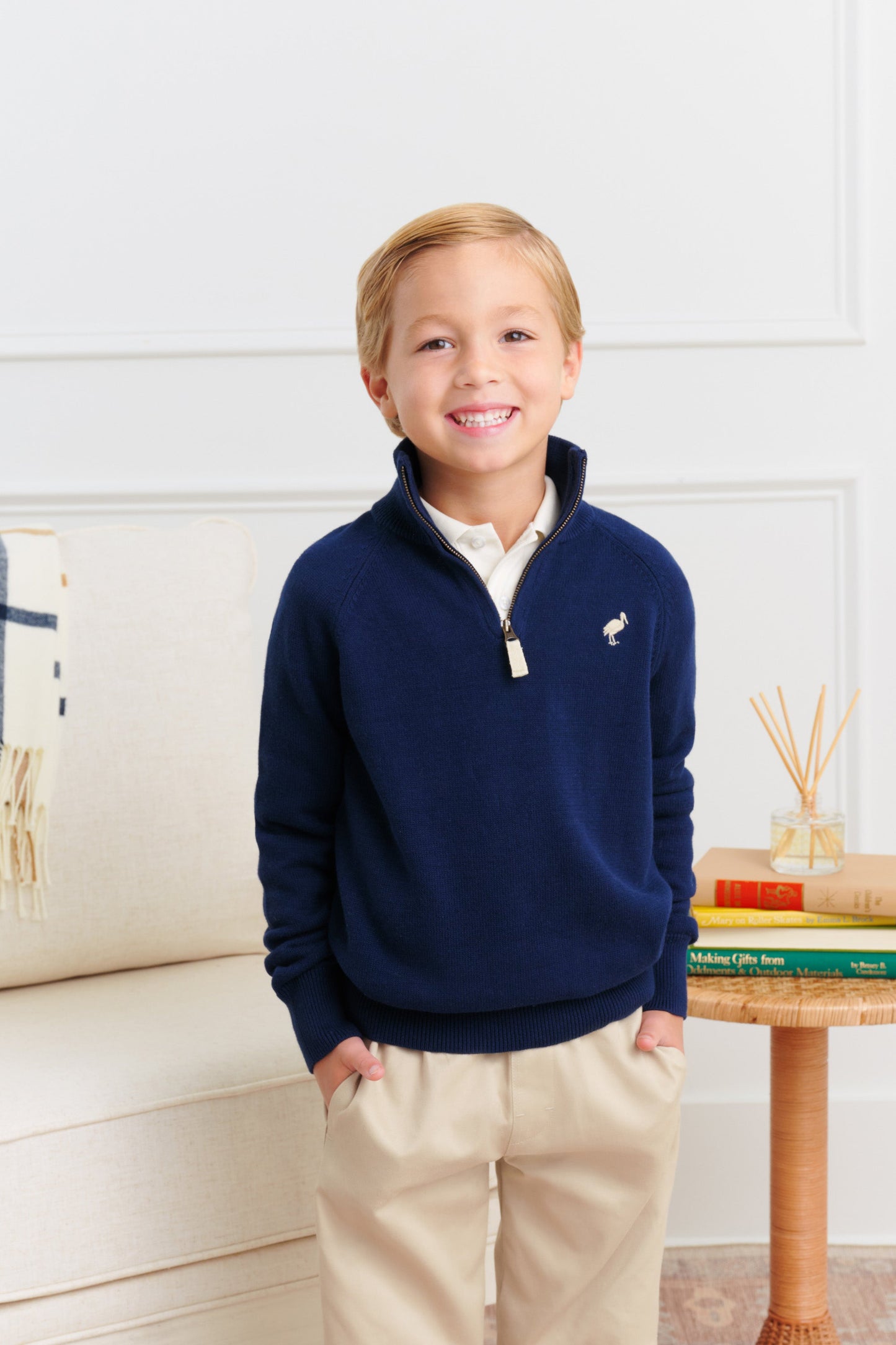Beaufort Bonnet Hayden Half-Zip Sweater - Nantucket Navy