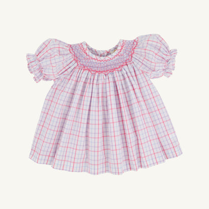 Beaufort Bonnet Short Sleeve Bettye Sue Smocked Top - Winter Park Windowpane