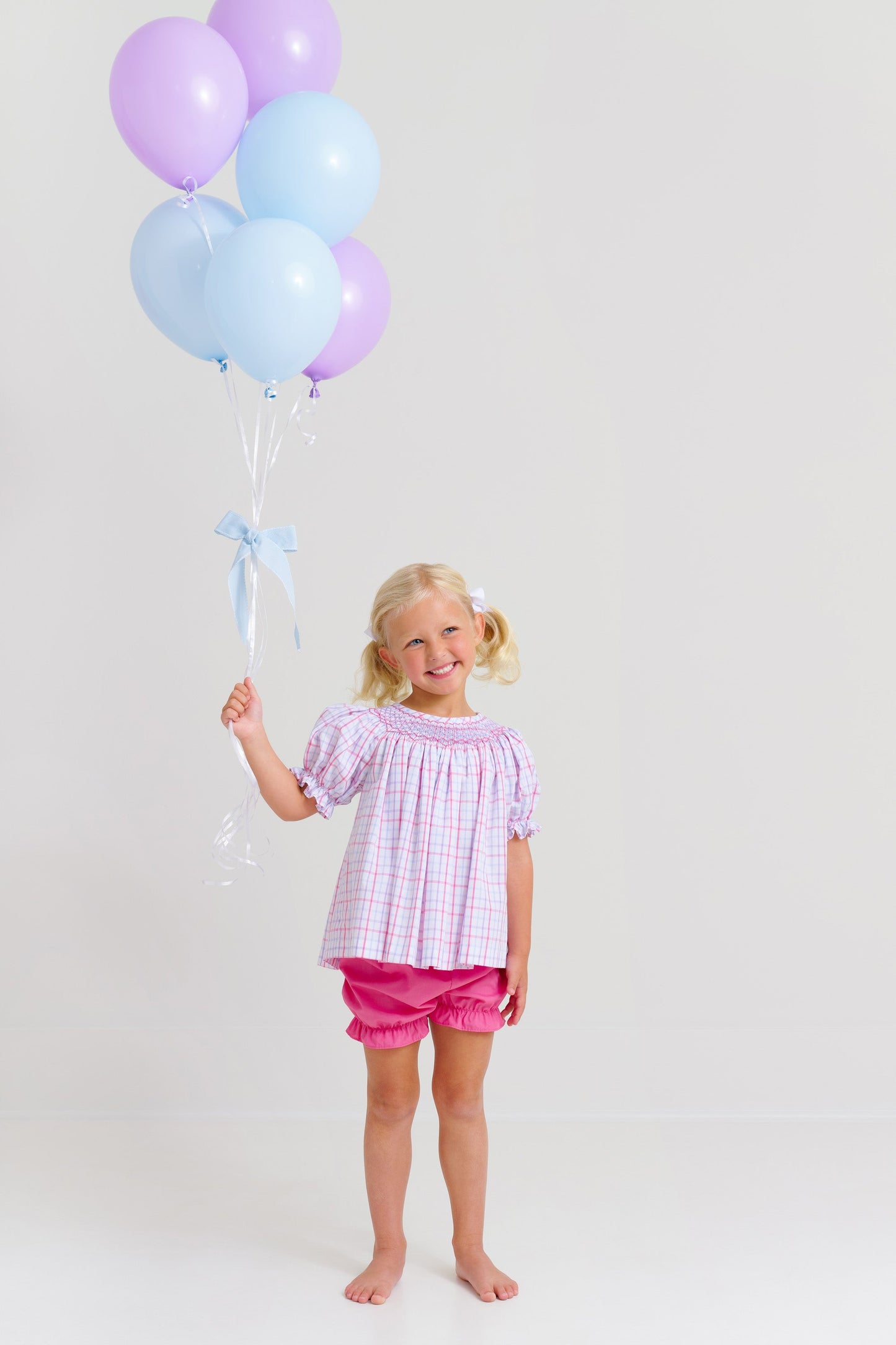 Beaufort Bonnet Short Sleeve Bettye Sue Smocked Top - Winter Park Windowpane