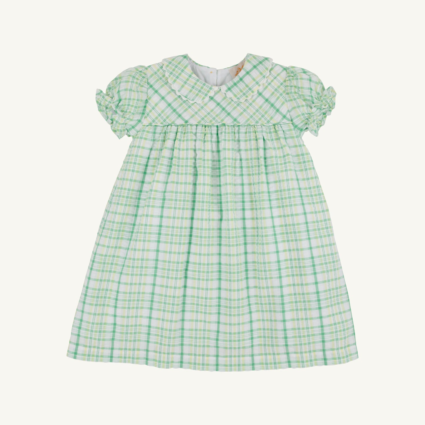 Beaufort Bonnet Holly Day Dress - Gibson Island Green and Lake Worth Yellow