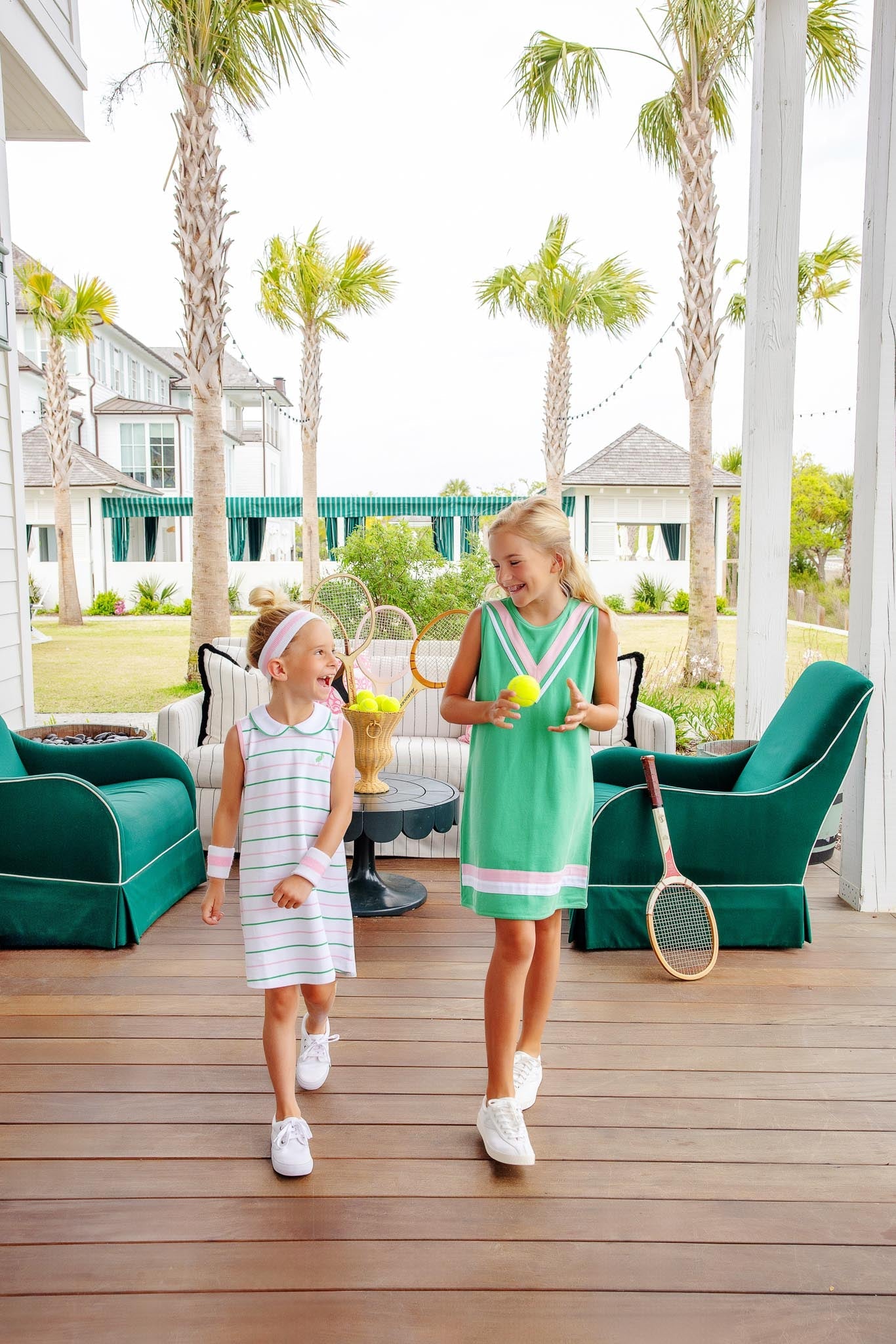 Beaufort Bonnet Annie Apron Dress - Gibson Island Green