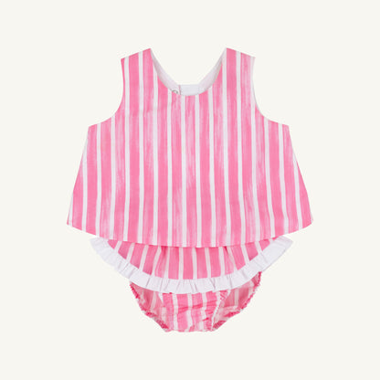 Beaufort Bonnet Mary Todd Tab Set - Sea Wall Stripe (Winter Park Pink)