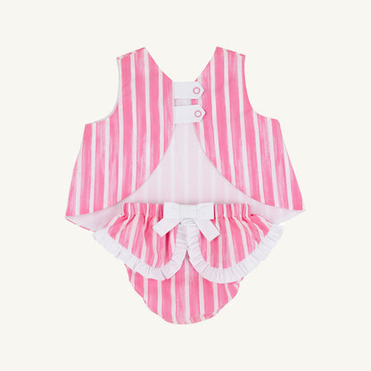 Beaufort Bonnet Mary Todd Tab Set - Sea Wall Stripe (Winter Park Pink)