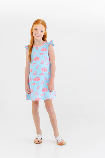 Beaufort Bonnet Angel Sleeve Polly Play Dress - Parrot Cay Canopy