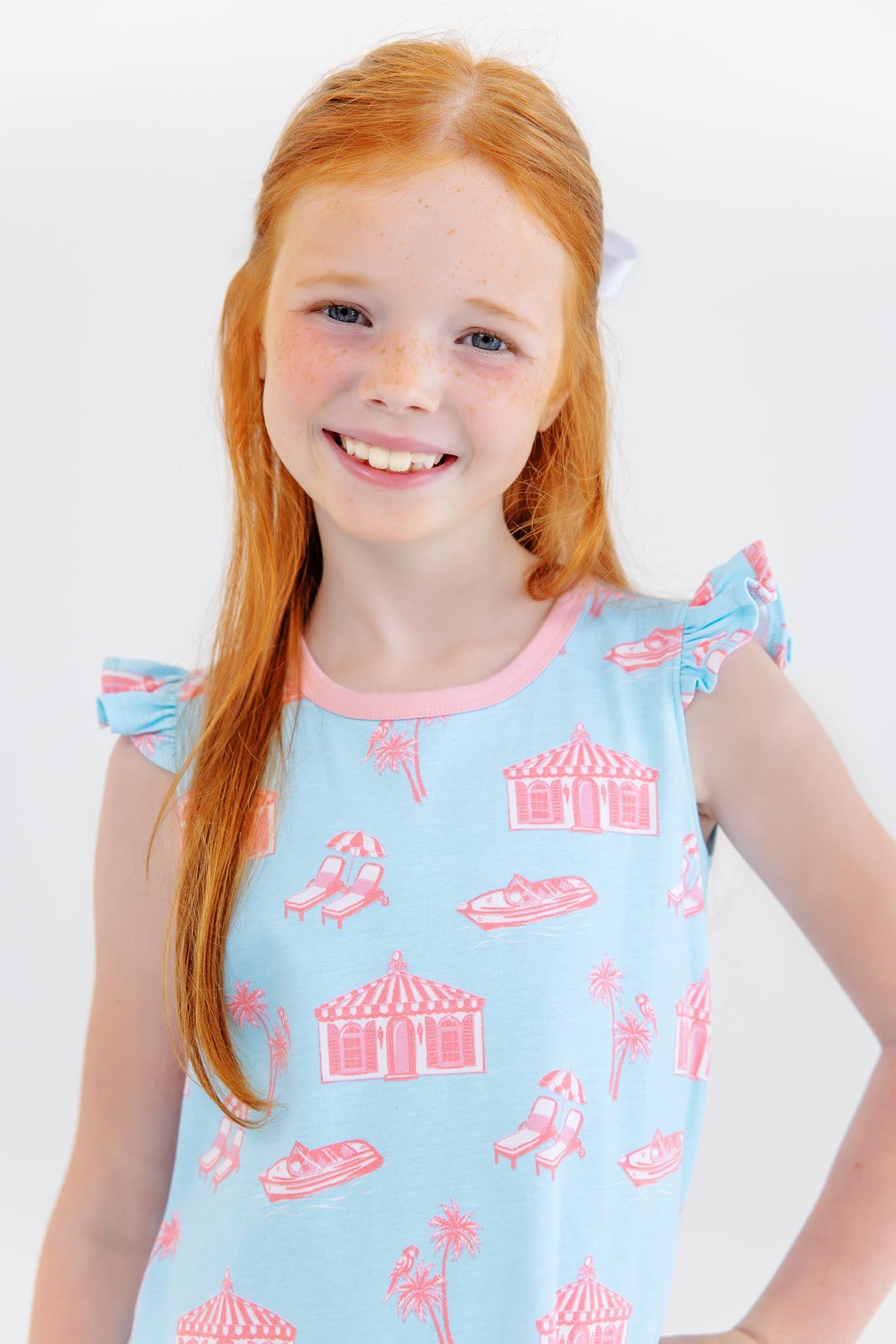Beaufort Bonnet Angel Sleeve Polly Play Dress - Parrot Cay Canopy
