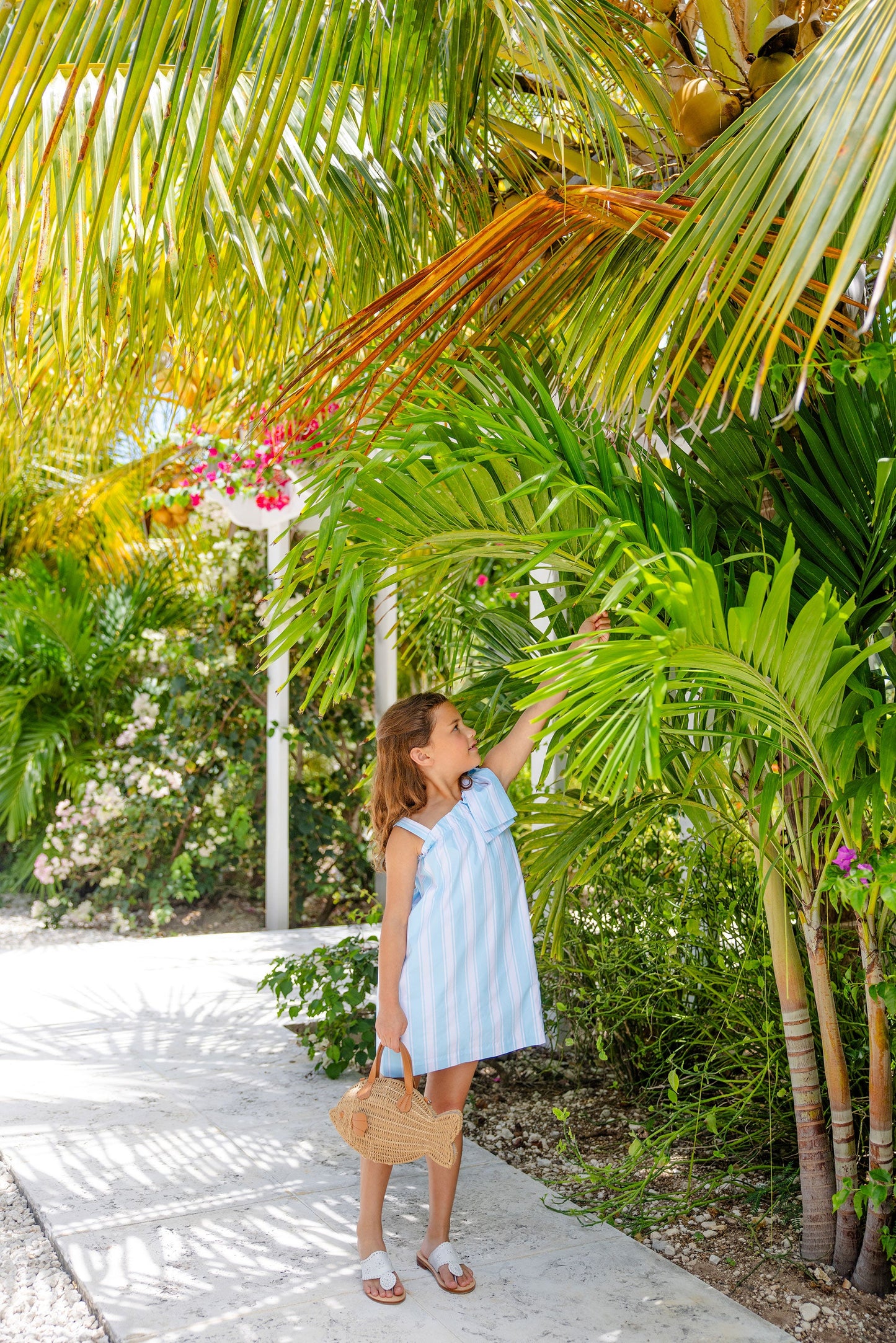Beaufort Bonnet Maebelle Bow Dress - Belhaven Blue Ticking Stripe