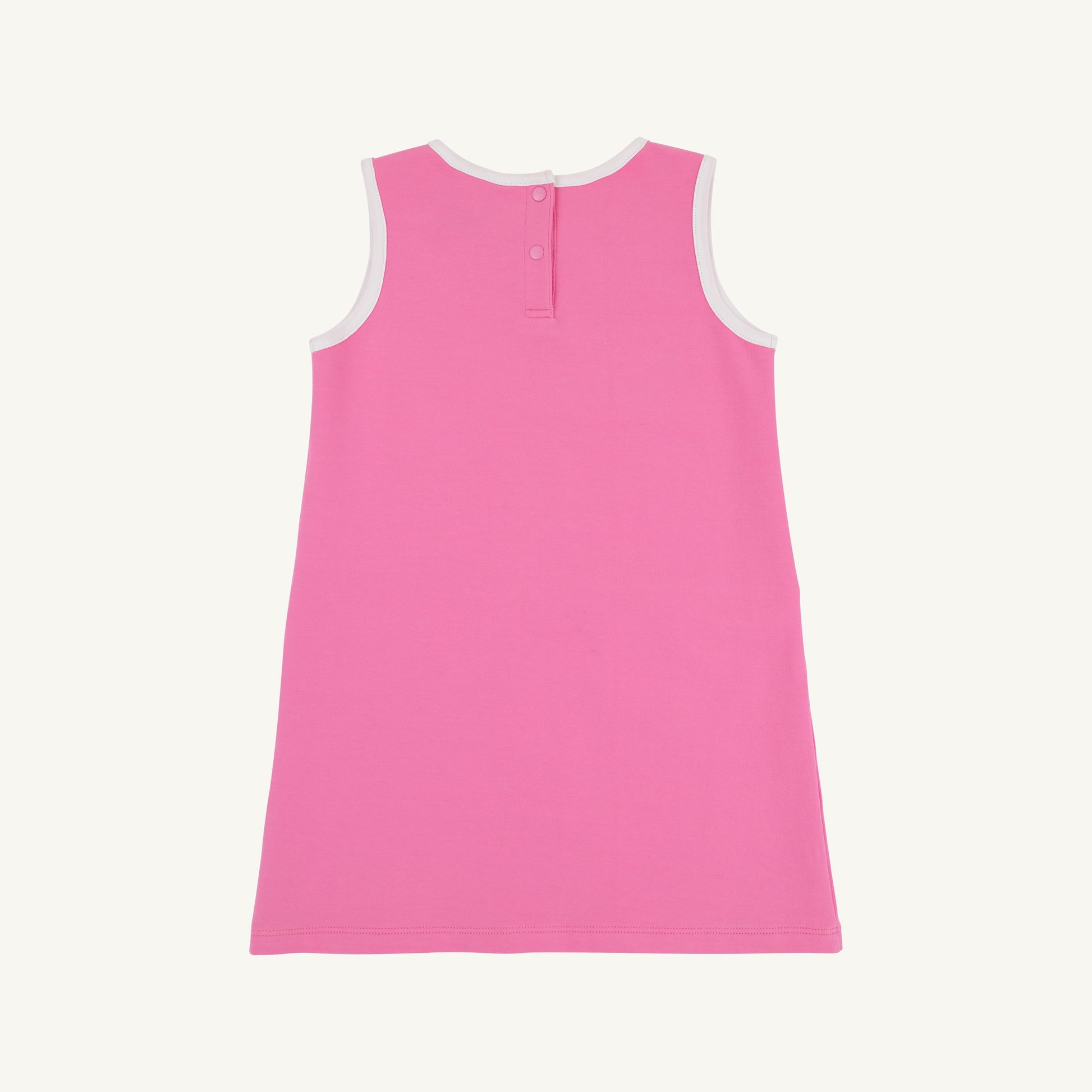 Beaufort Bonnet Annie Apron Dress - Winter Park Pink & Worth Avenue White