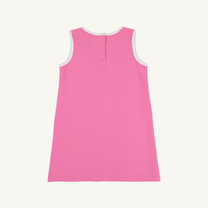 Beaufort Bonnet Annie Apron Dress - Winter Park Pink & Worth Avenue White