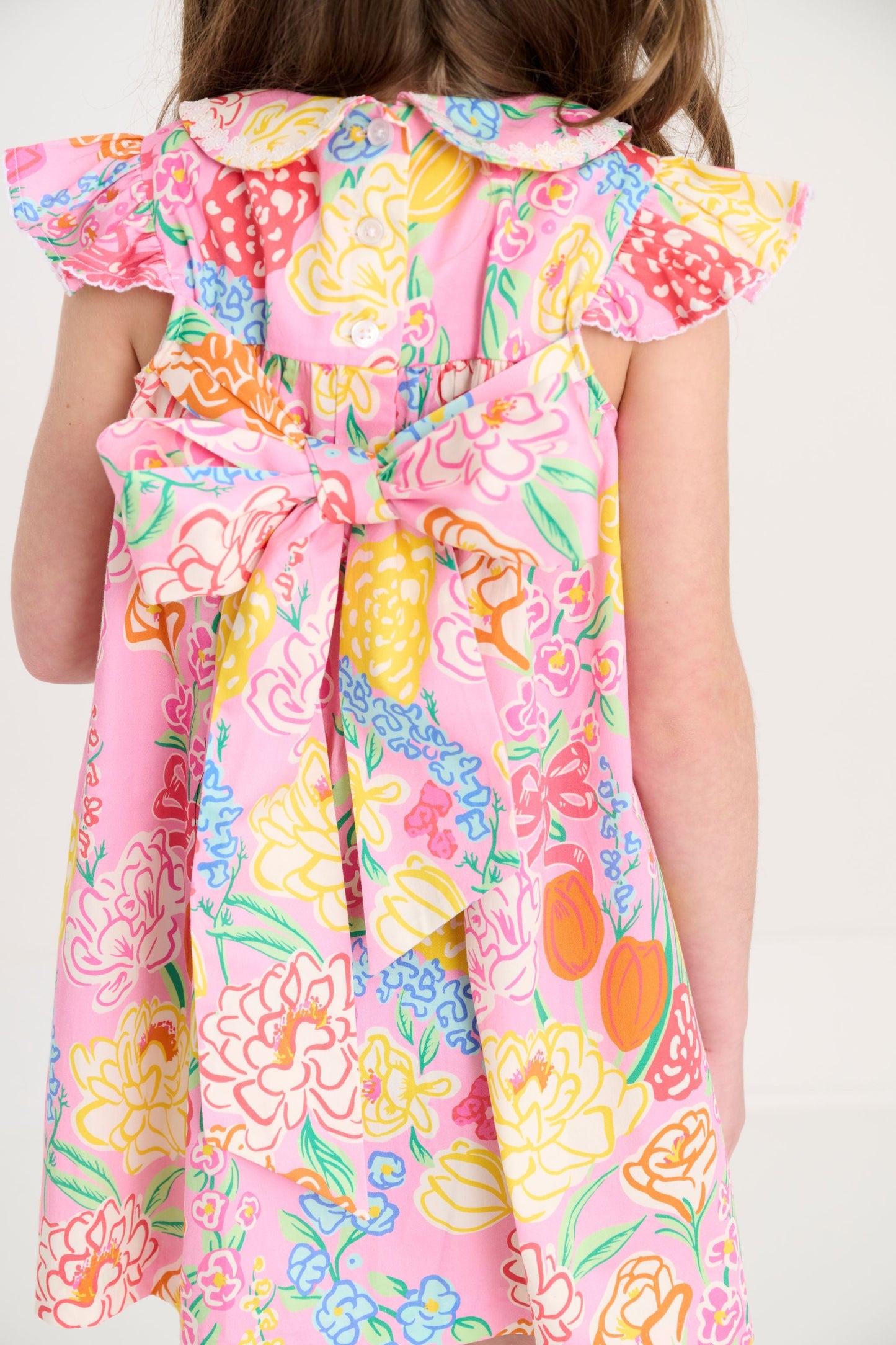 Beaufort Bonnet Franny Frock - Sheridan French Floral & Worth Avenue White