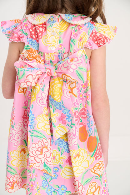 Beaufort Bonnet Franny Frock - Sheridan French Floral & Worth Avenue White