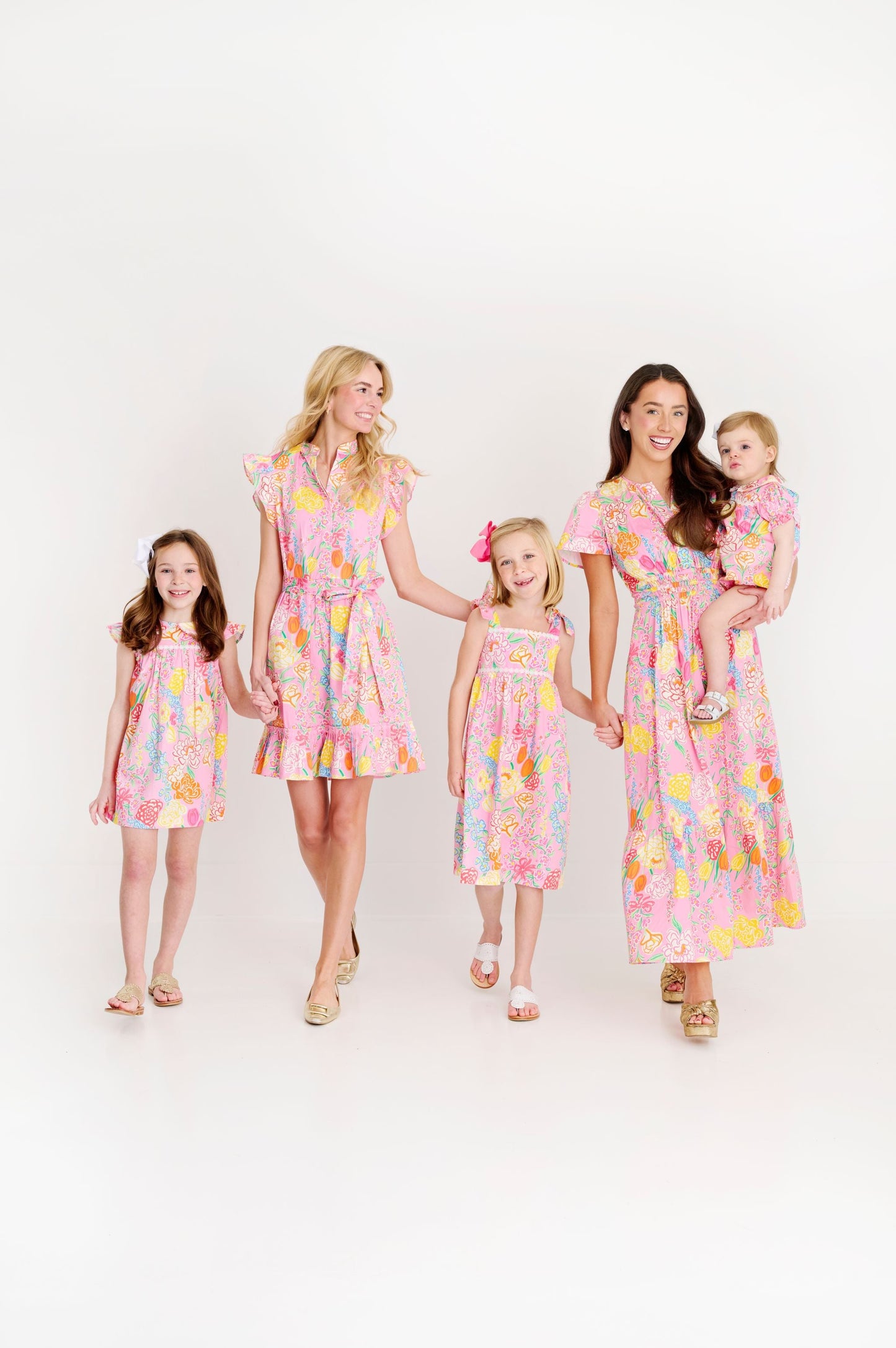 Beaufort Bonnet Franny Frock - Sheridan French Floral & Worth Avenue White