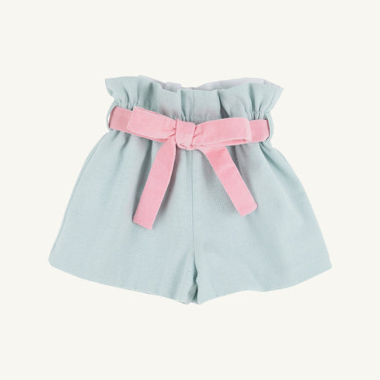 Beaufort Bonnet Maddie Bea Bag Shorts - Old Greenwich Green Herringbone