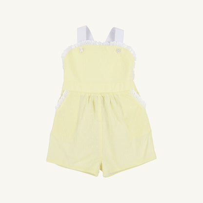 Beaufort Bonnet Ruthie Romper - York Yellow & Worth Avenue White Dallas Dot