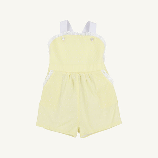 Beaufort Bonnet Ruthie Romper - York Yellow & Worth Avenue White Dallas Dot