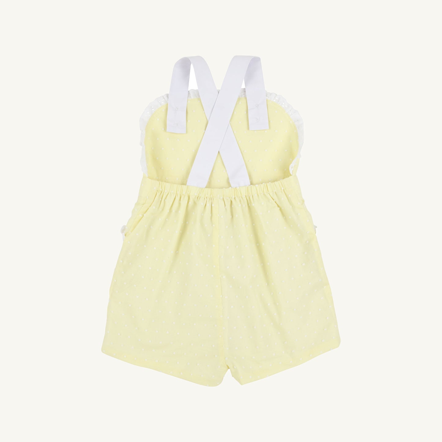 Beaufort Bonnet Ruthie Romper - York Yellow & Worth Avenue White Dallas Dot