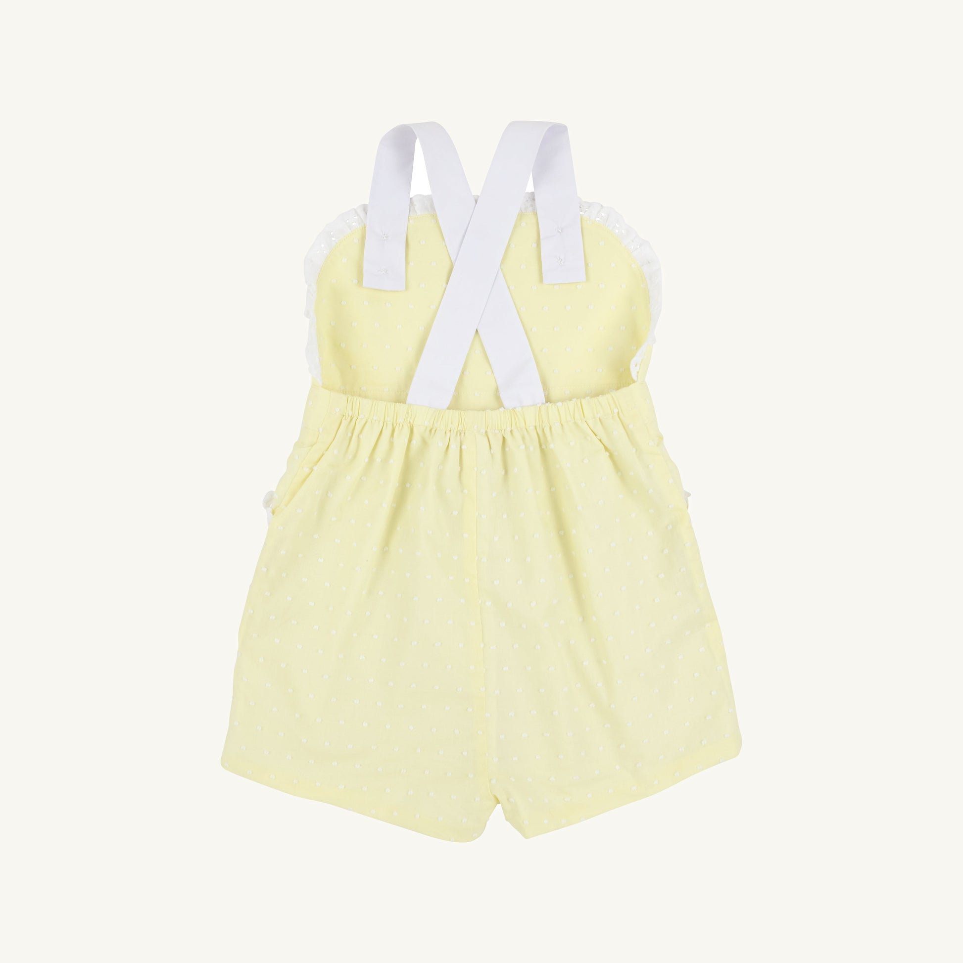 Beaufort Bonnet Ruthie Romper - York Yellow & Worth Avenue White Dallas Dot
