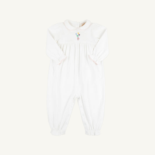 Beaufort Bonnet Long Sleeve Britt Romper - Worth Avenue White