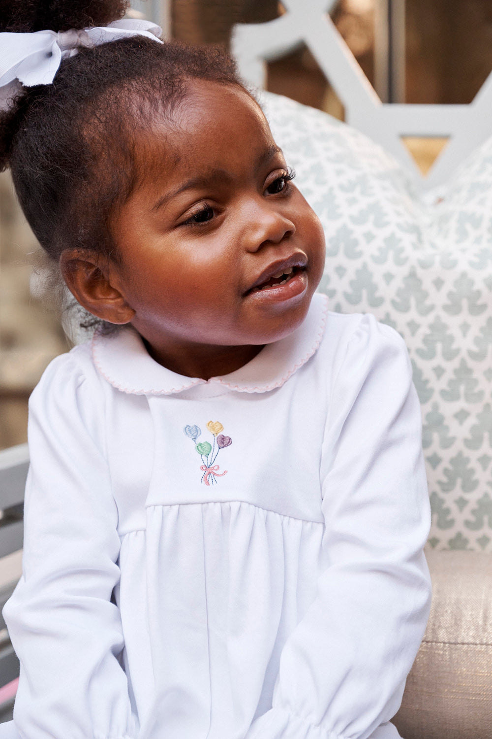 Beaufort Bonnet Long Sleeve Britt Romper - Worth Avenue White