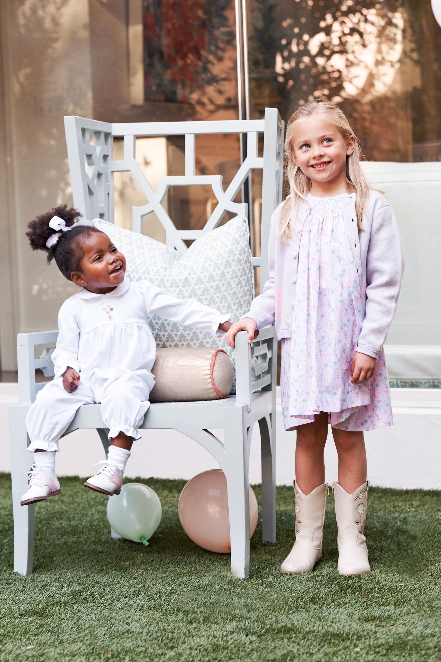 Beaufort Bonnet Long Sleeve Britt Romper - Worth Avenue White