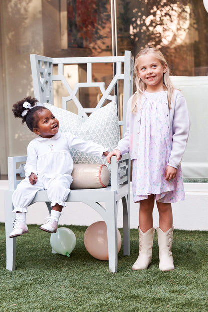 Beaufort Bonnet Long Sleeve Britt Romper - Worth Avenue White