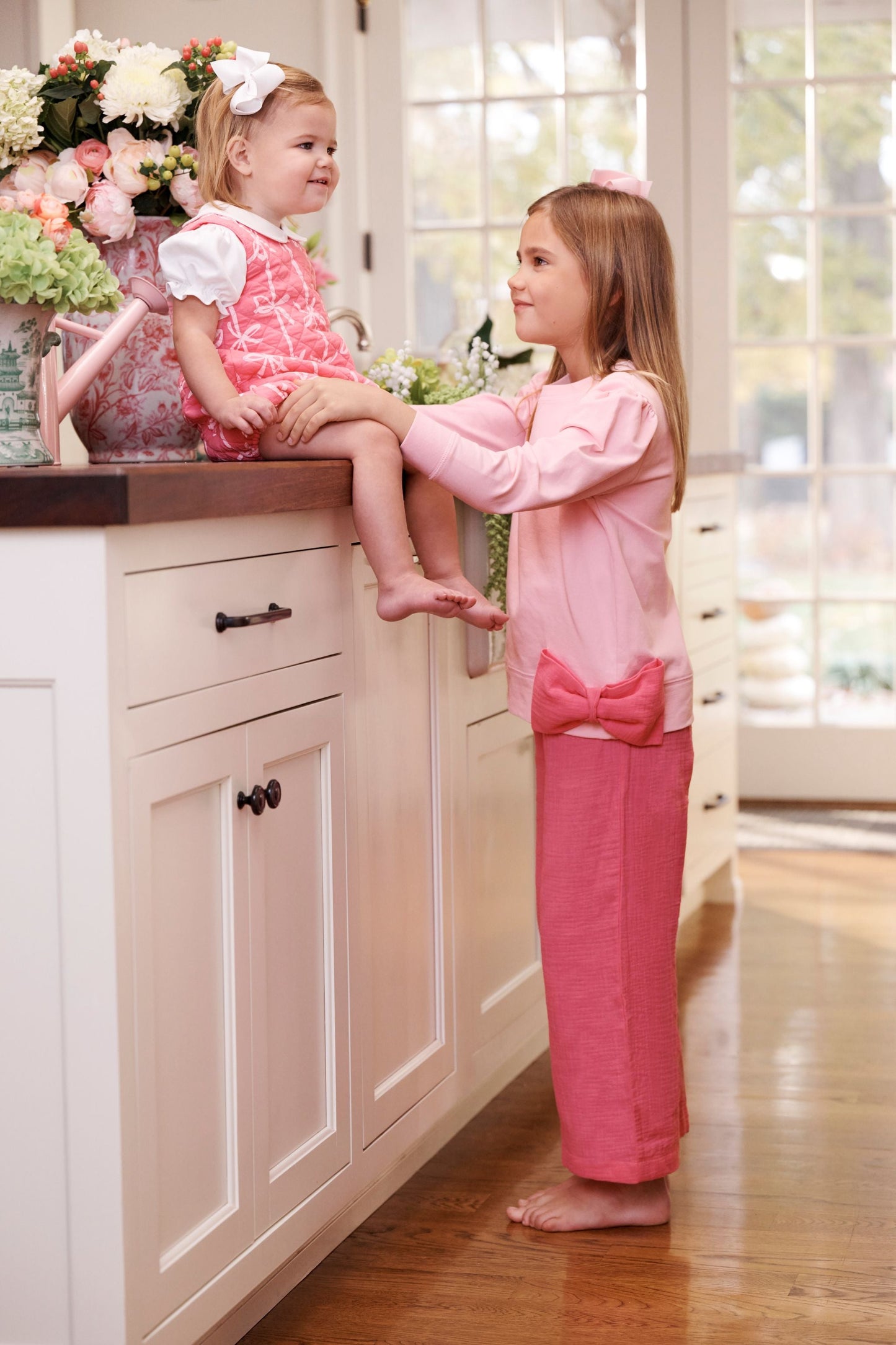 Beaufort Bonnet Brooksy Bubble (Quilted) - Braselton Bows (Romany Rose)